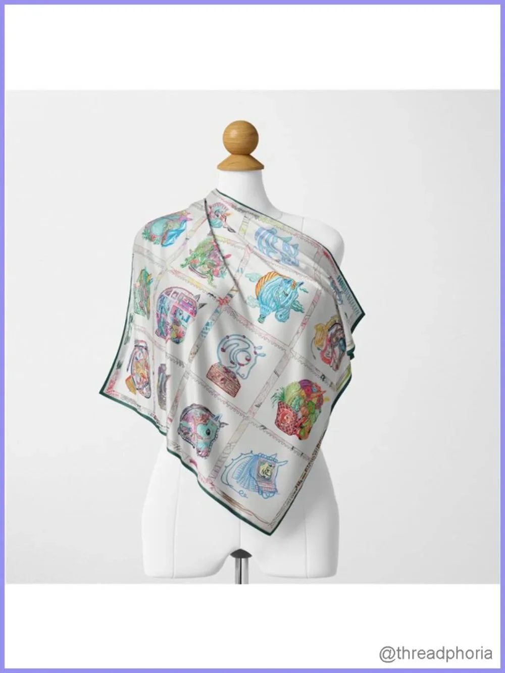 Silky Square Head Scarf Bandana - Lightweight Polyester Twilly Hair Wrap